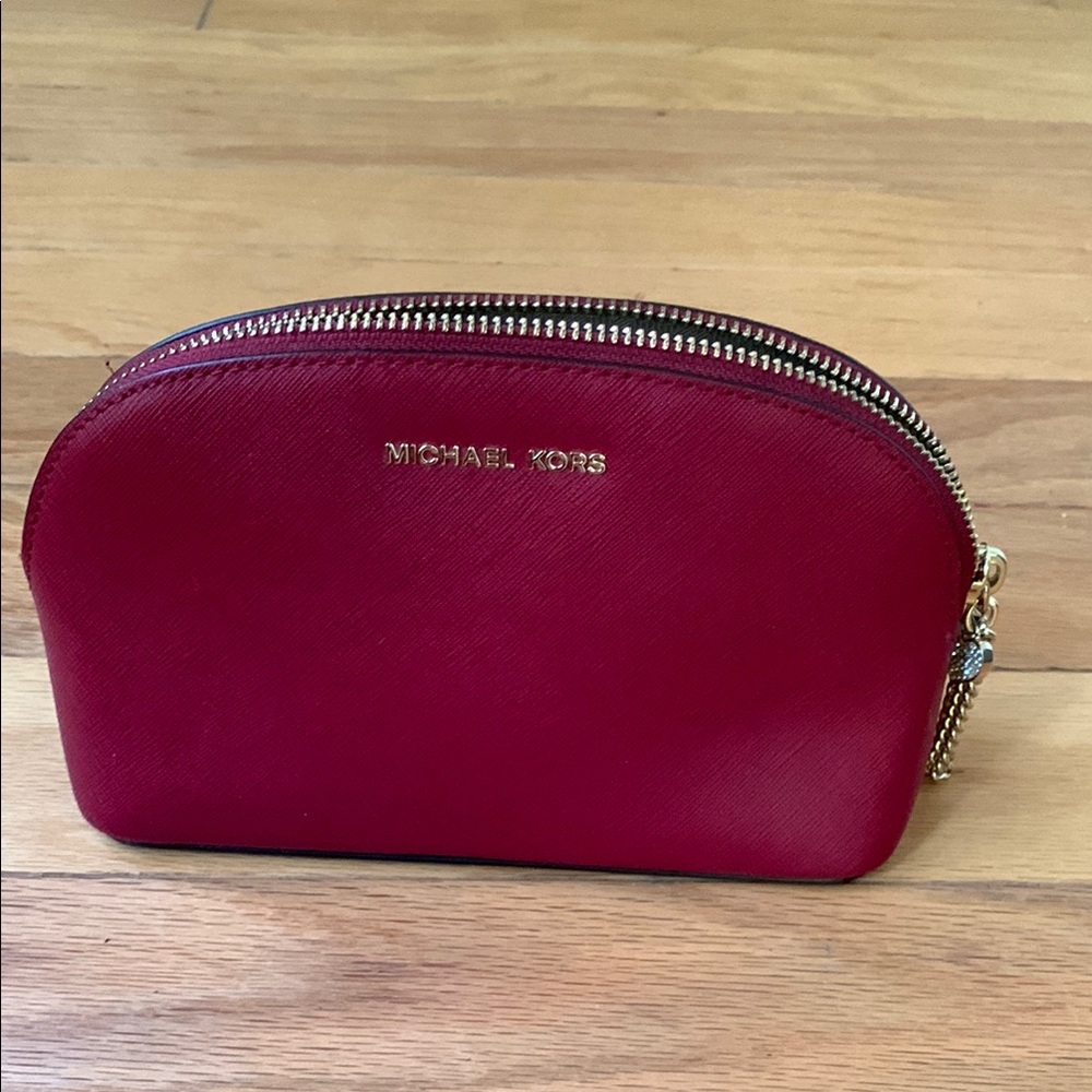 Michael Kors Burgundy Cosmetic Bag